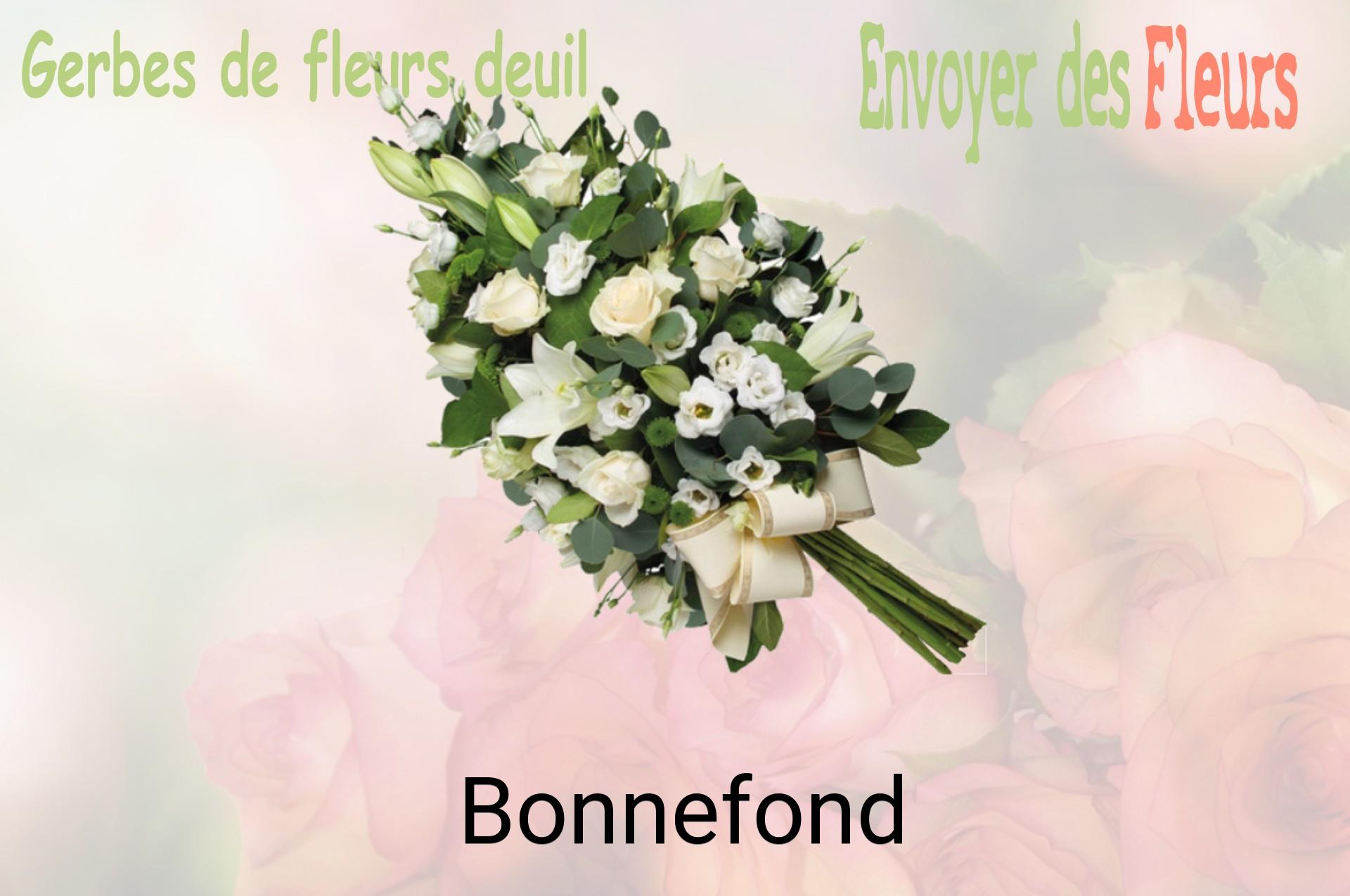 Gerbe de fleurs de deuil livrée à Bonnefond